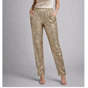 Cable & Gauge Champagne Sequinned Pants